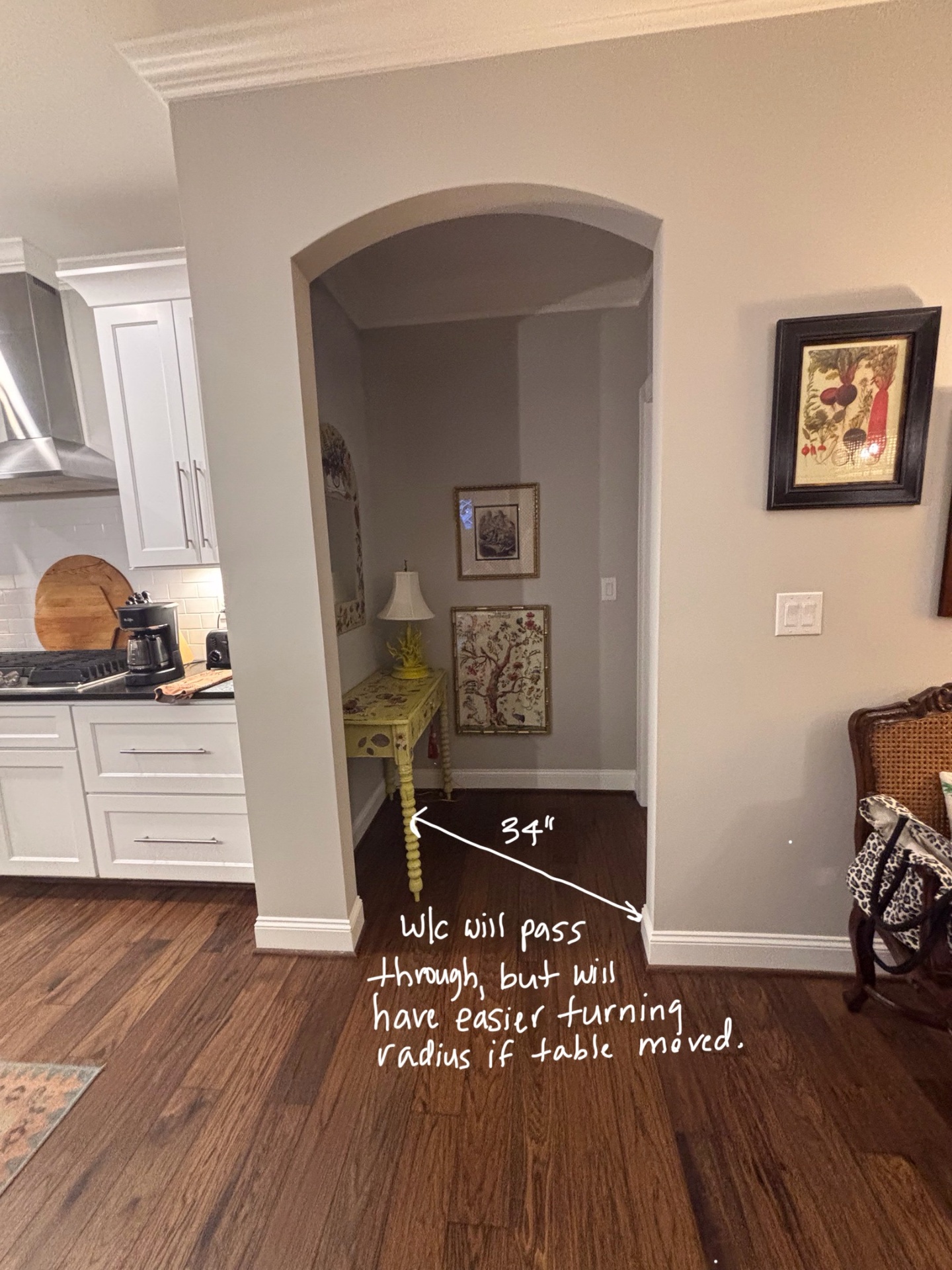 Certified Aging-in-Place Specialist measuring a doorway during a home assessment