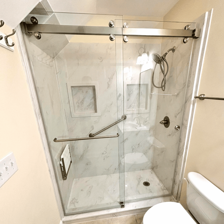 Grab bars installed by Healthy Home Improvements, Greenville, SC for elderly safety precautions